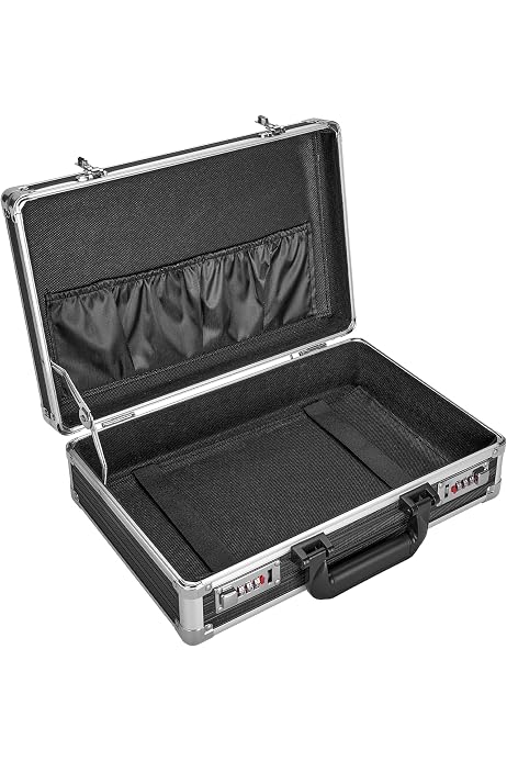 Vaultz Locking Briefcase – 18-Inch Hard Laptop Case With